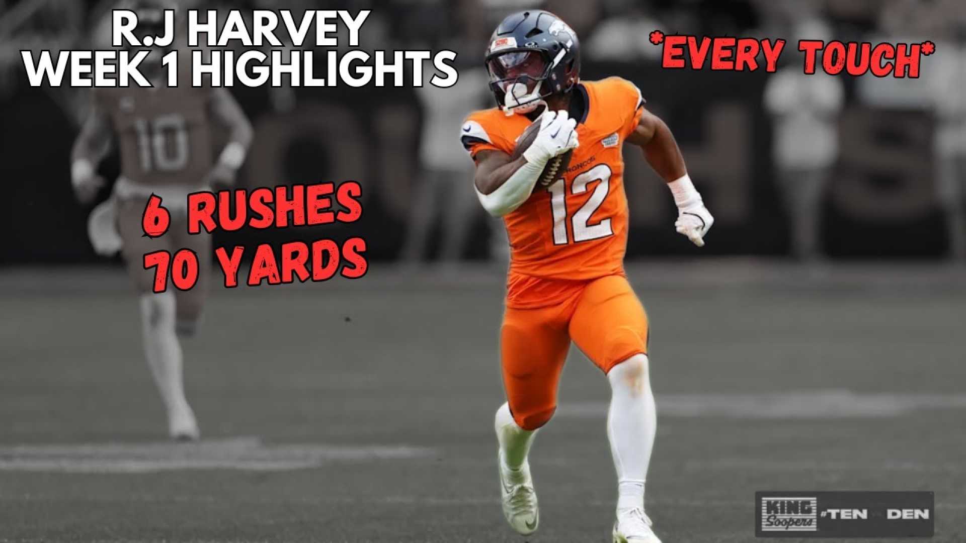 Rj Harvey Denver Broncos Game Highlights