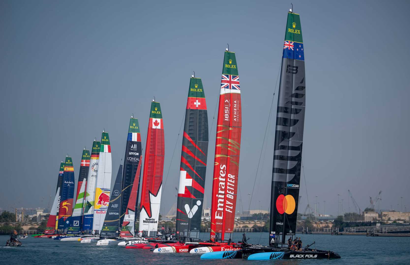 Sailgp Fleet Racing In Abu Dhabi