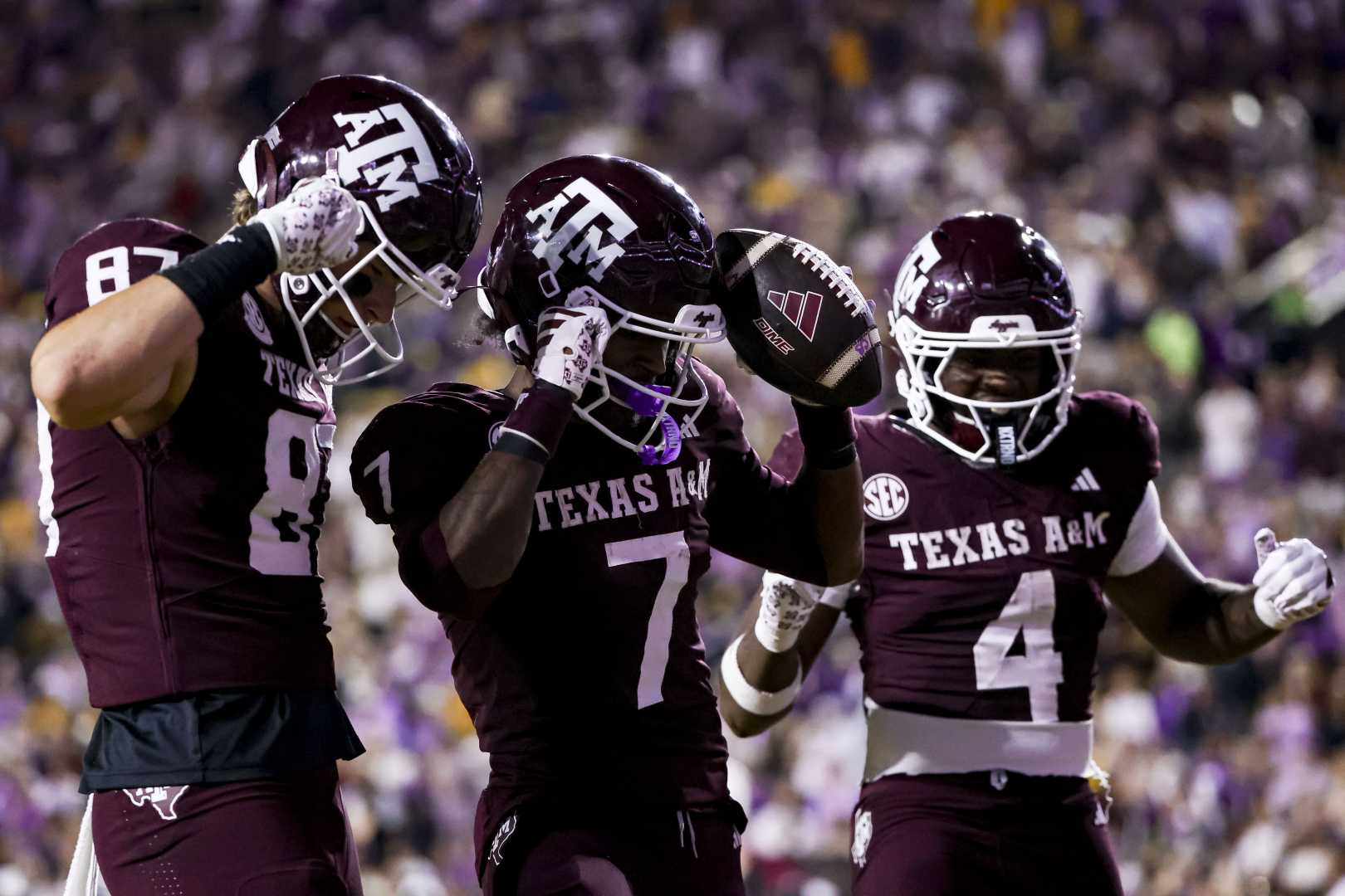 Texas A&m Football Team Action