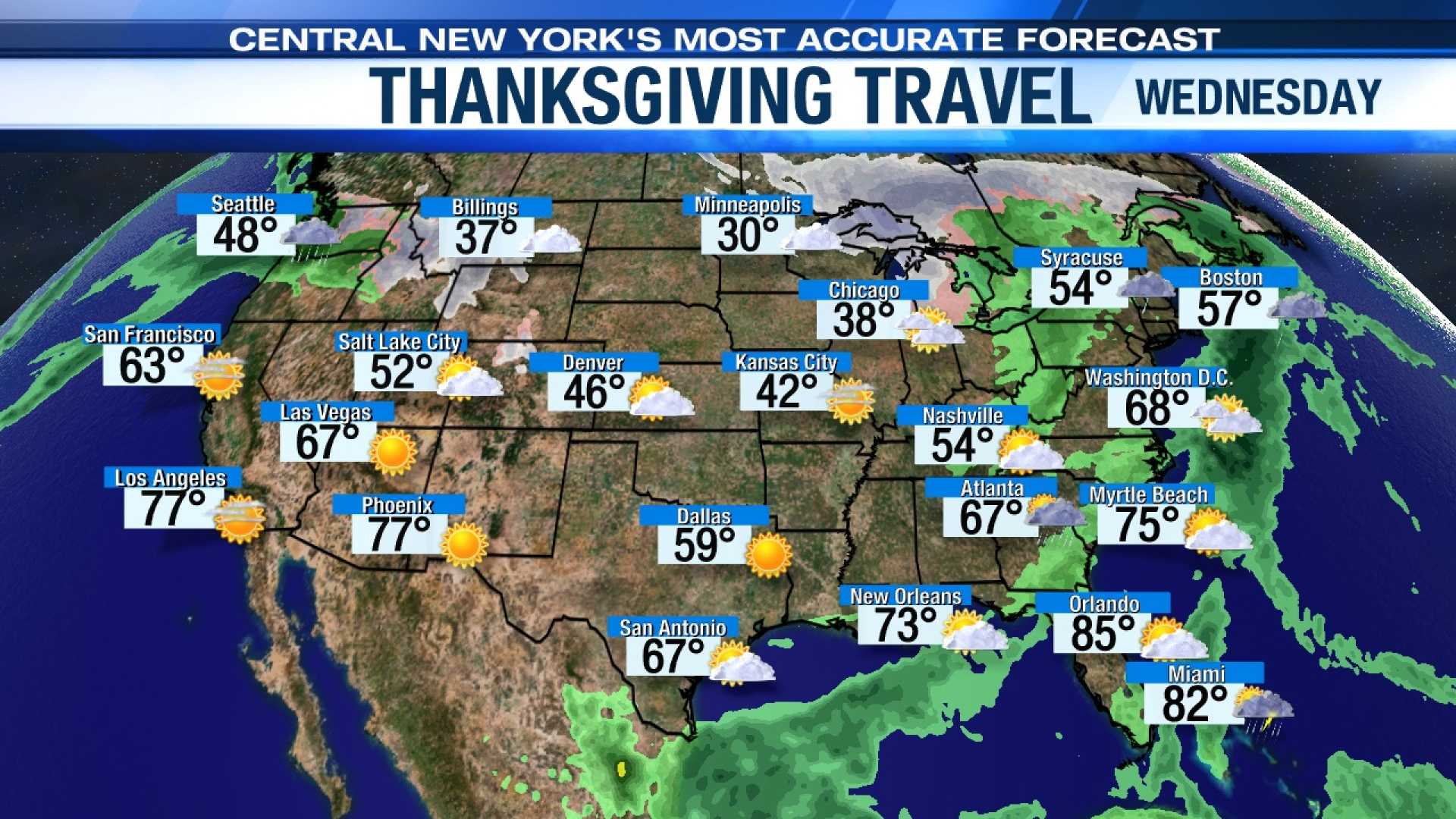 Thanksgiving Winter Storms Travel Forecast
