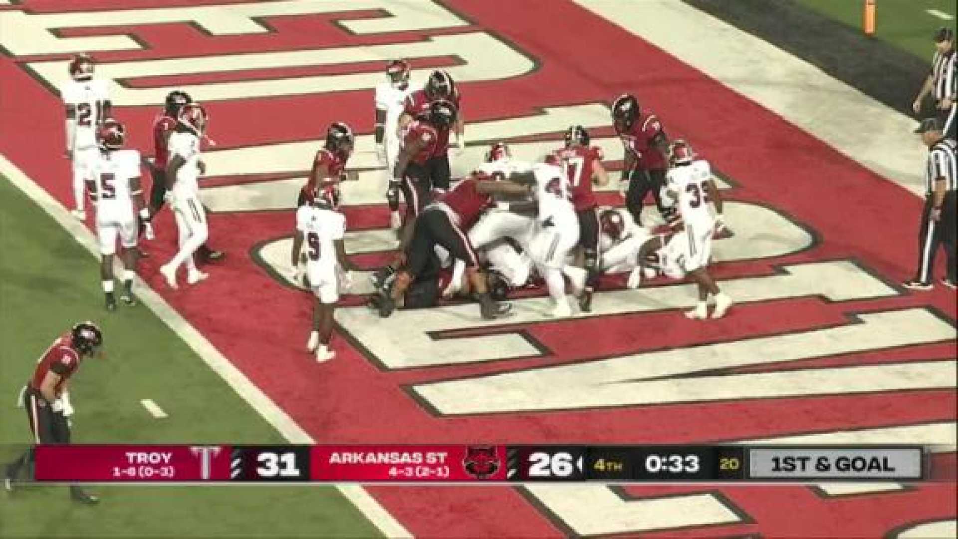 Troy Trojans Vs Arkansas State Red Wolves Football