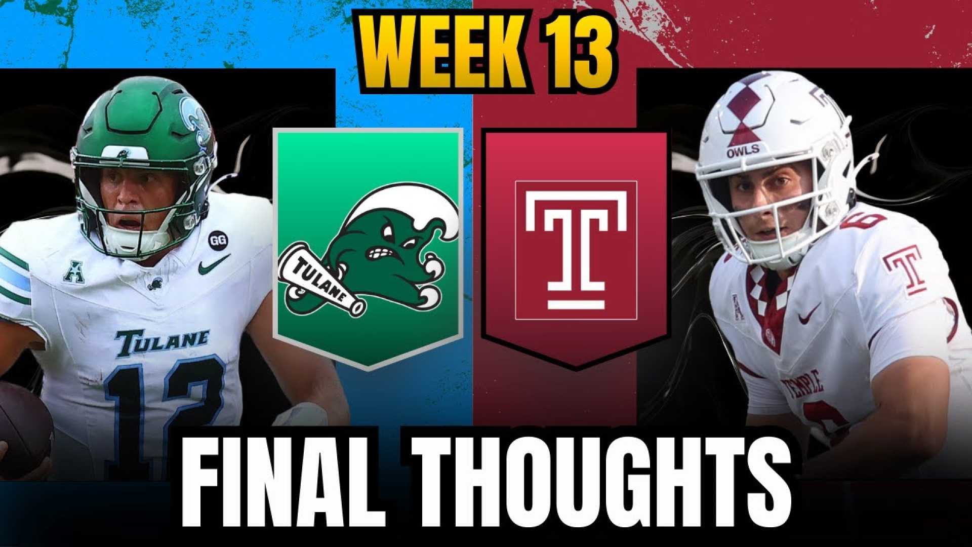 Tulane Green Wave Football Team Temple Owls