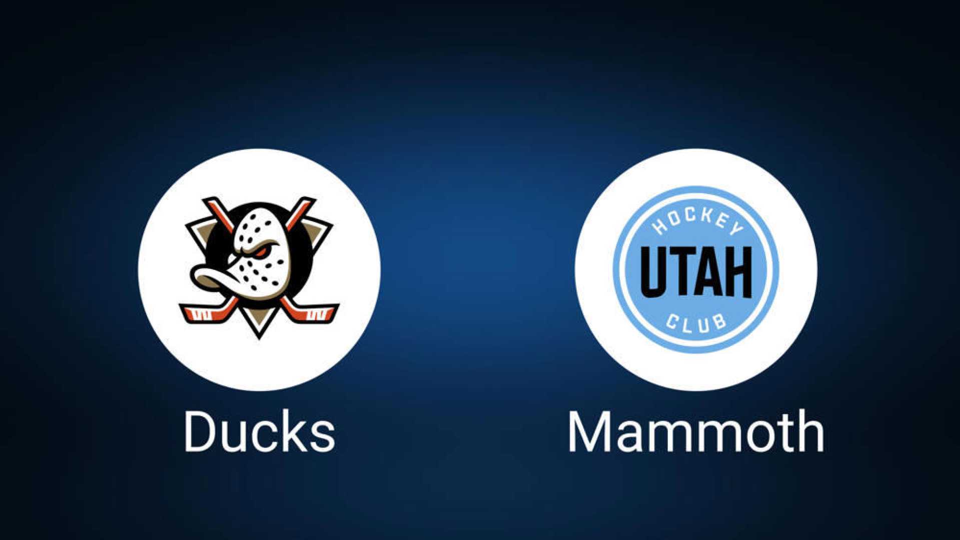 Utah Mammoth Anaheim Ducks Nhl Game