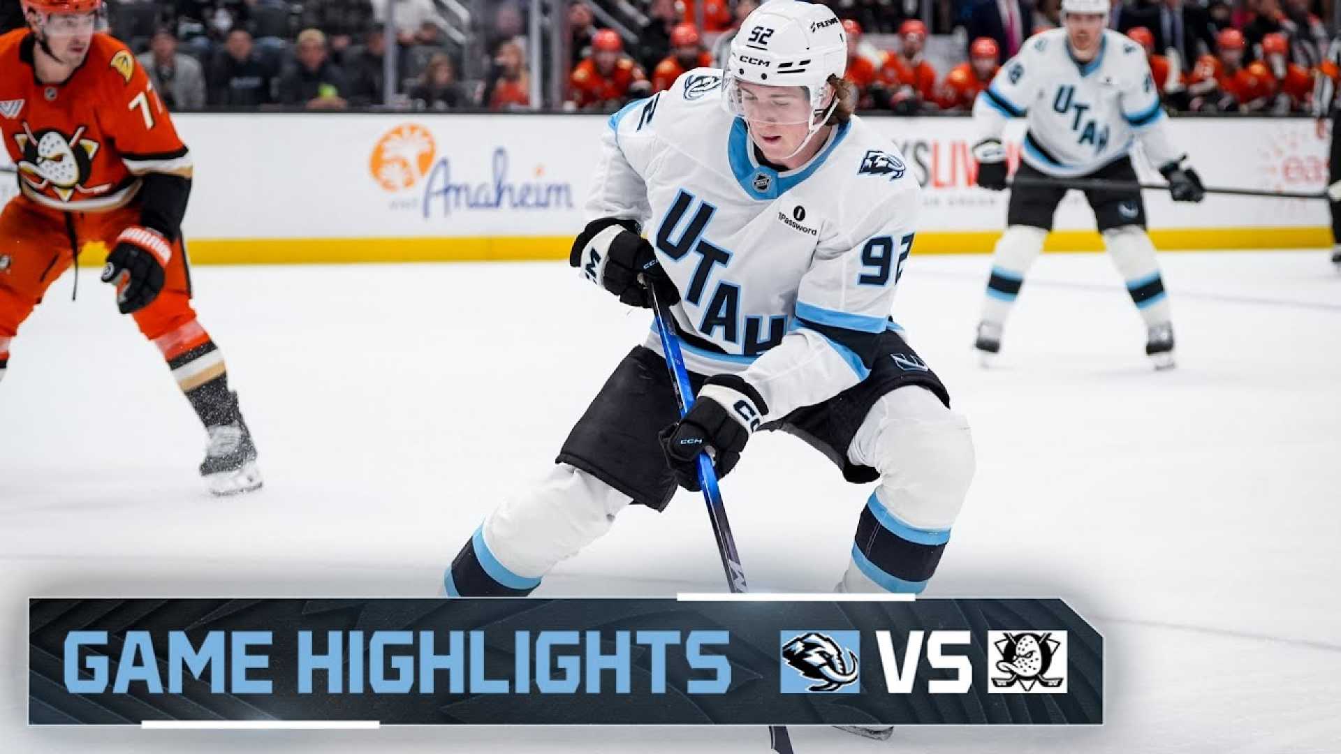 Utah Mammoth And Anaheim Ducks Hockey