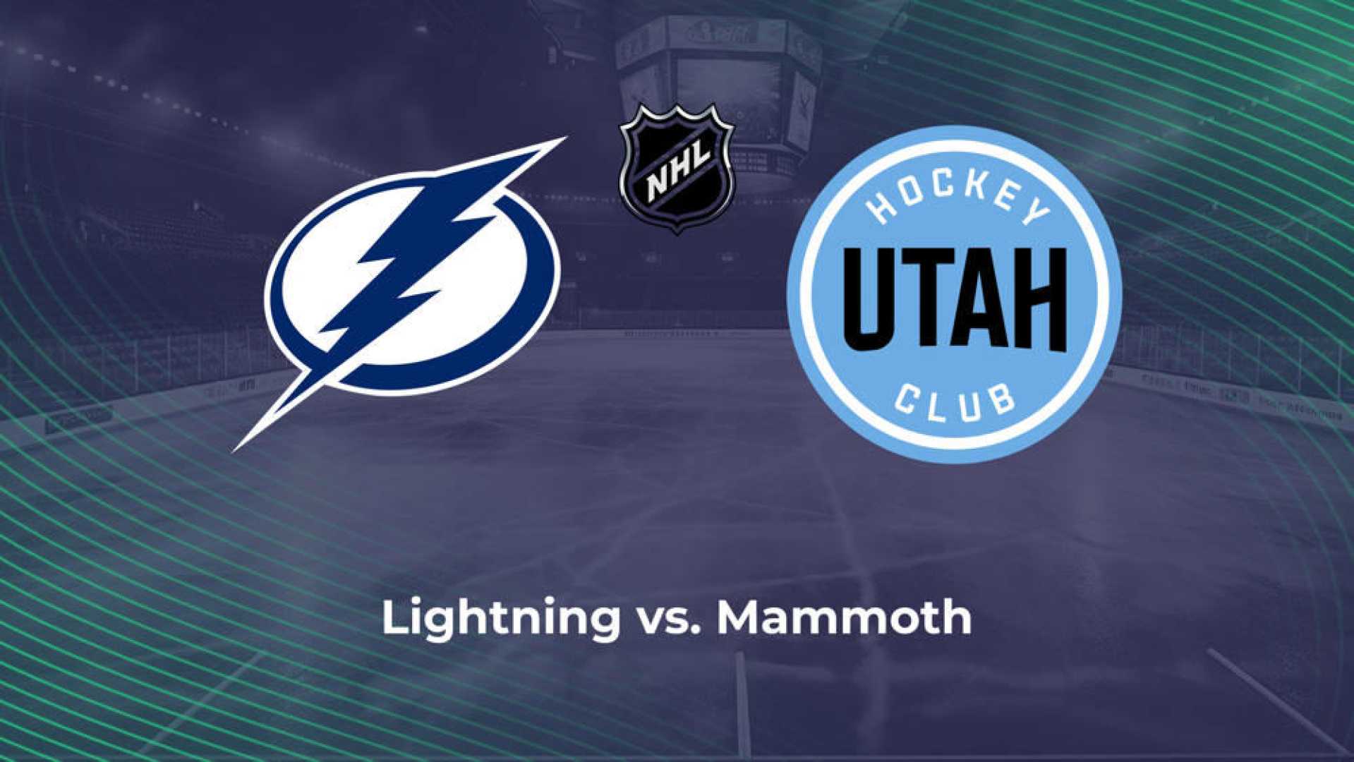 Utah Mammoth Vs Tampa Bay Lightning Hockey Game