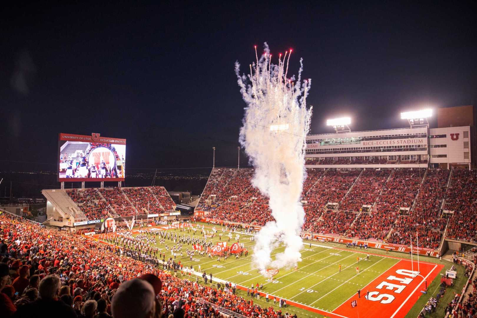 Utah Utes Football Game At Rice Eccles Stadium