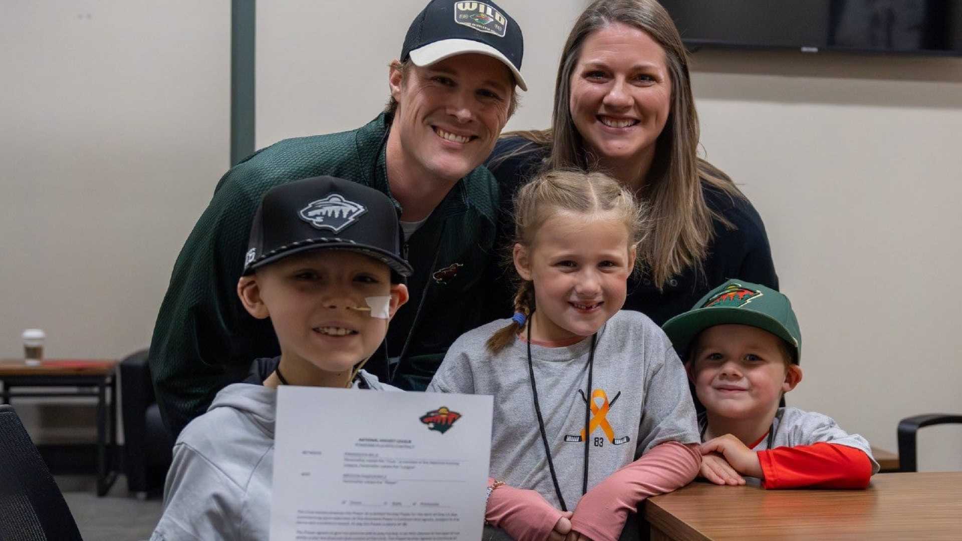 Weston Paszkiewicz Make A Wish Minnesota Wild