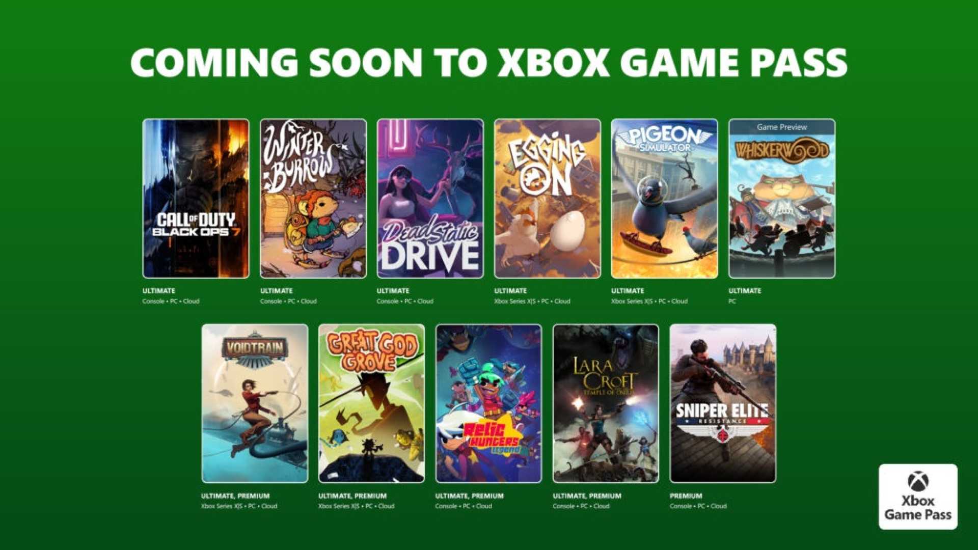 Xbox Game Pass November 2025 Lineup