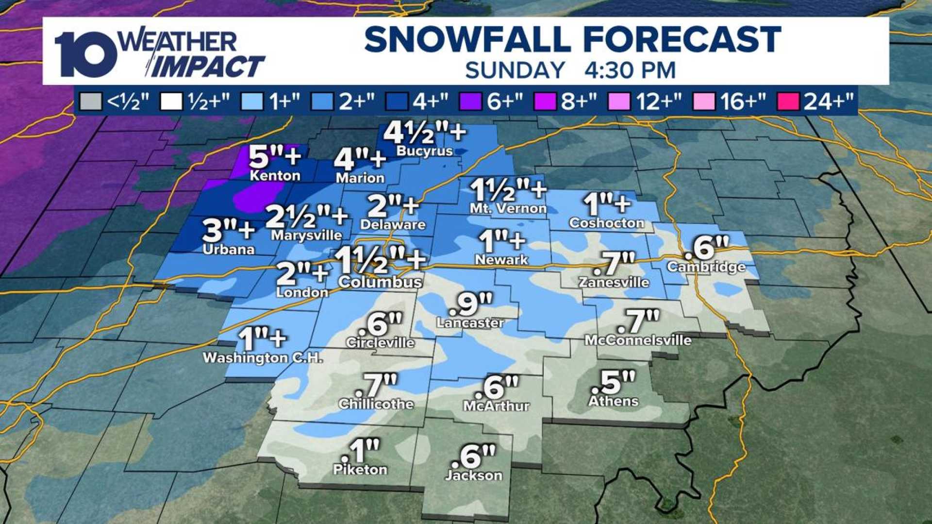 Columbus Ohio Snowfall Forecast