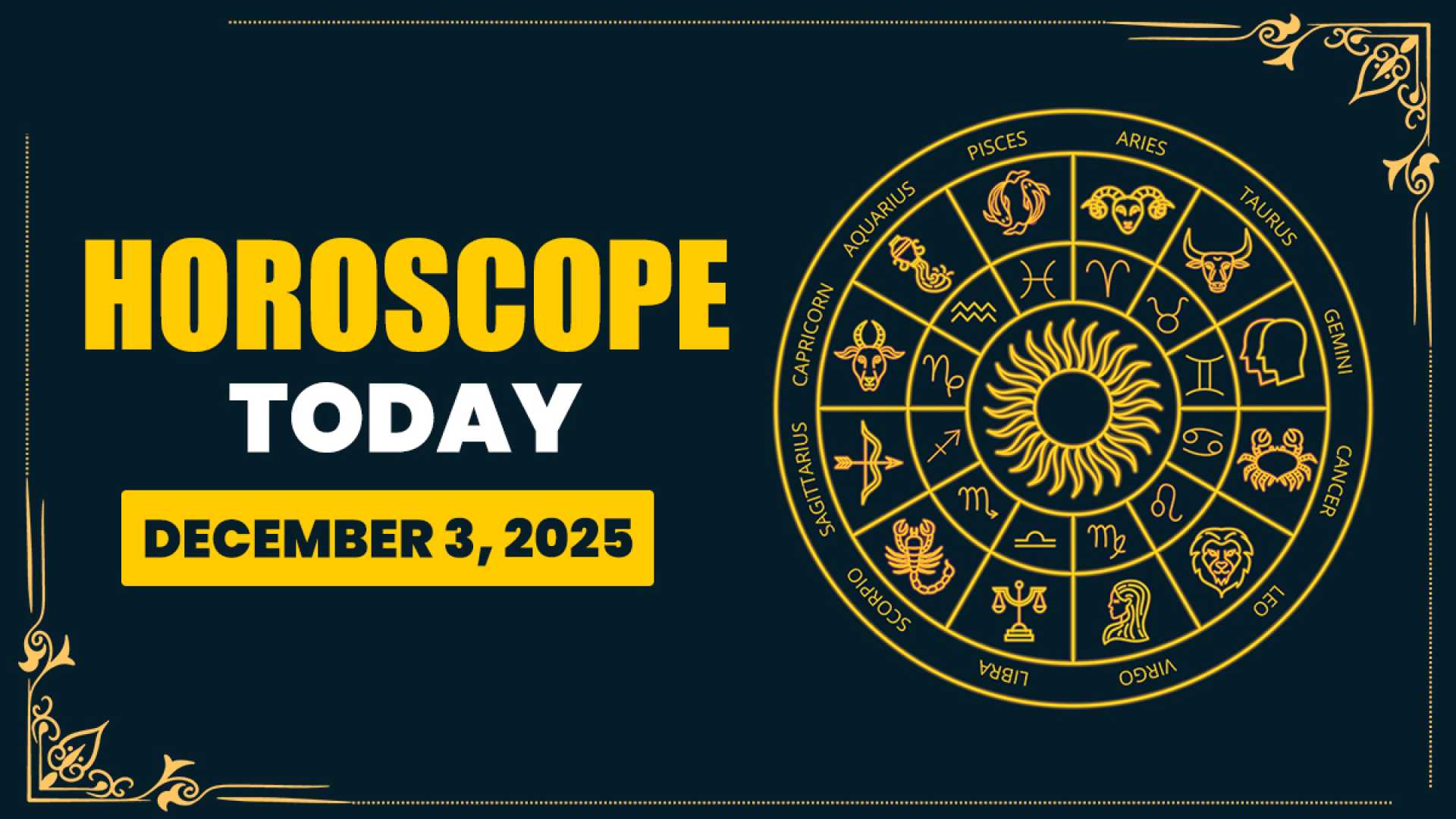 Daily Horoscope December 3, 2025