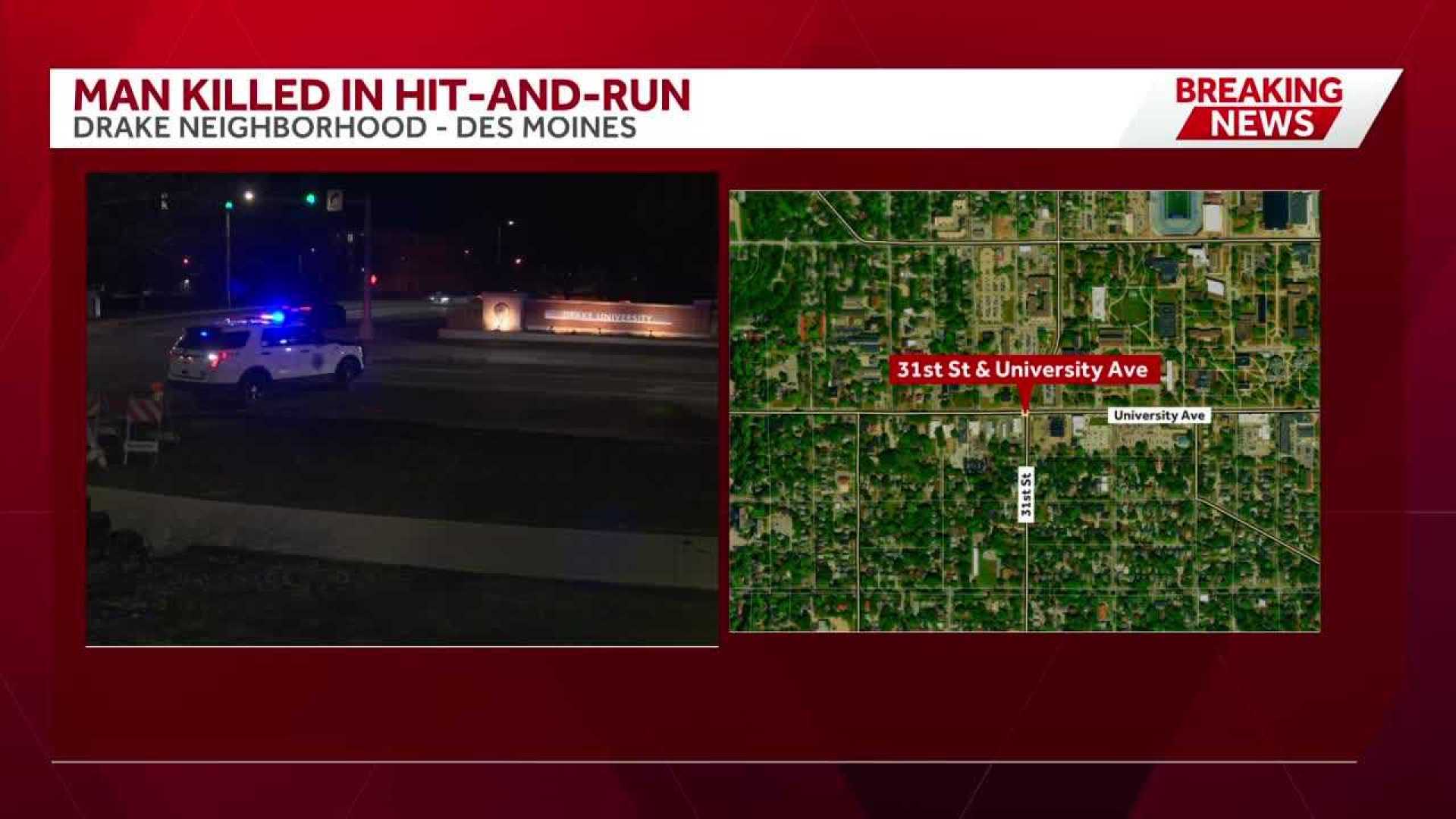 Des Moines Drake Neighborhood Hit And Run