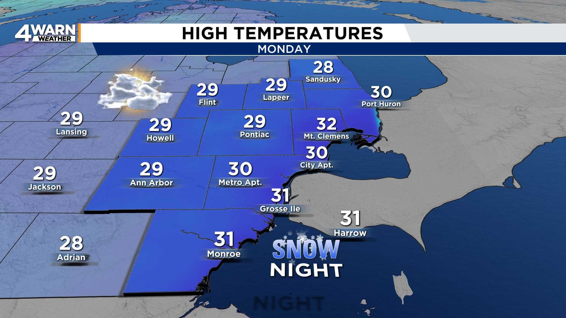 Metro Detroit Snowfall Forecast
