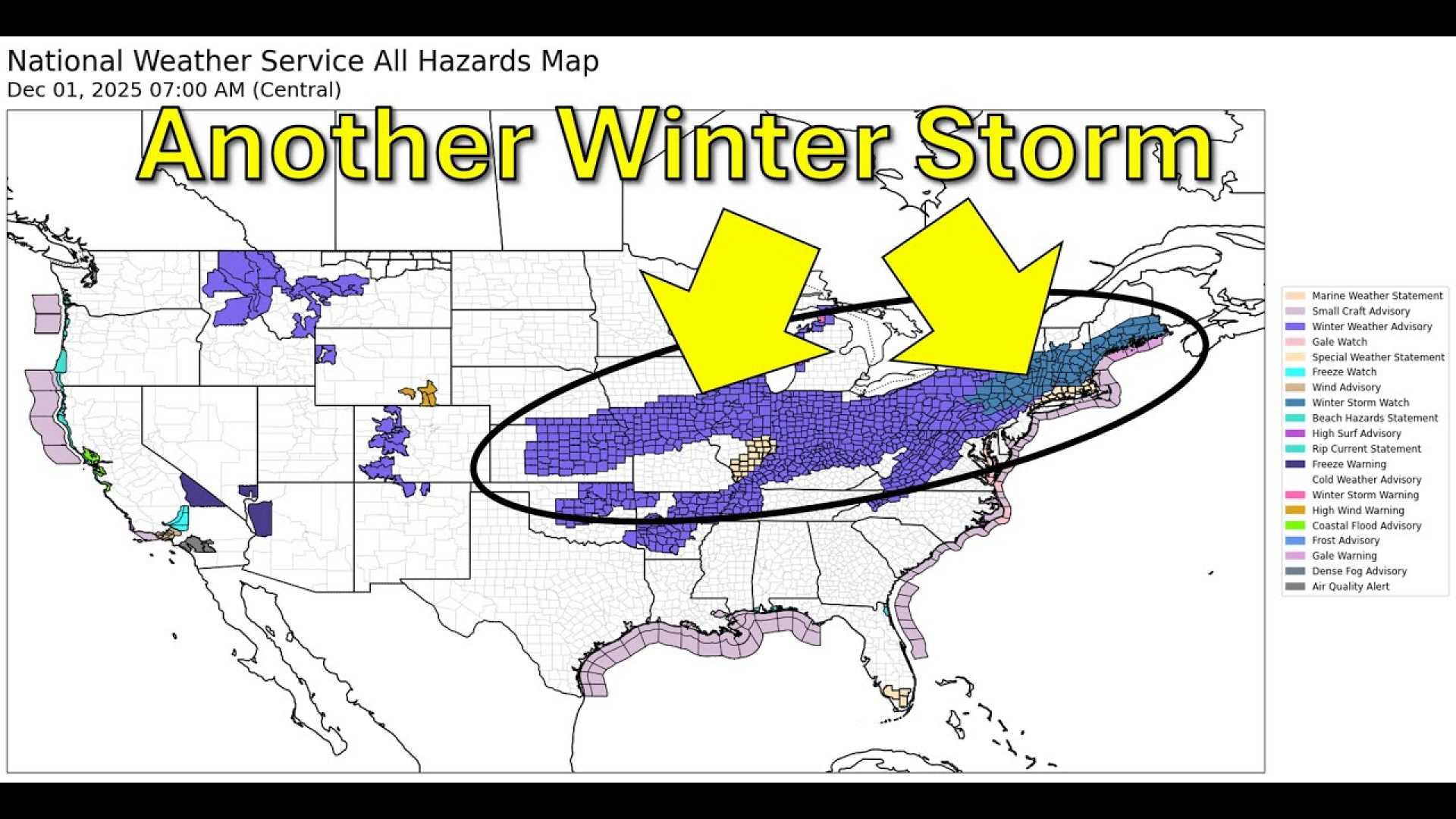 Midwest Northeast Winter Storm December 2025