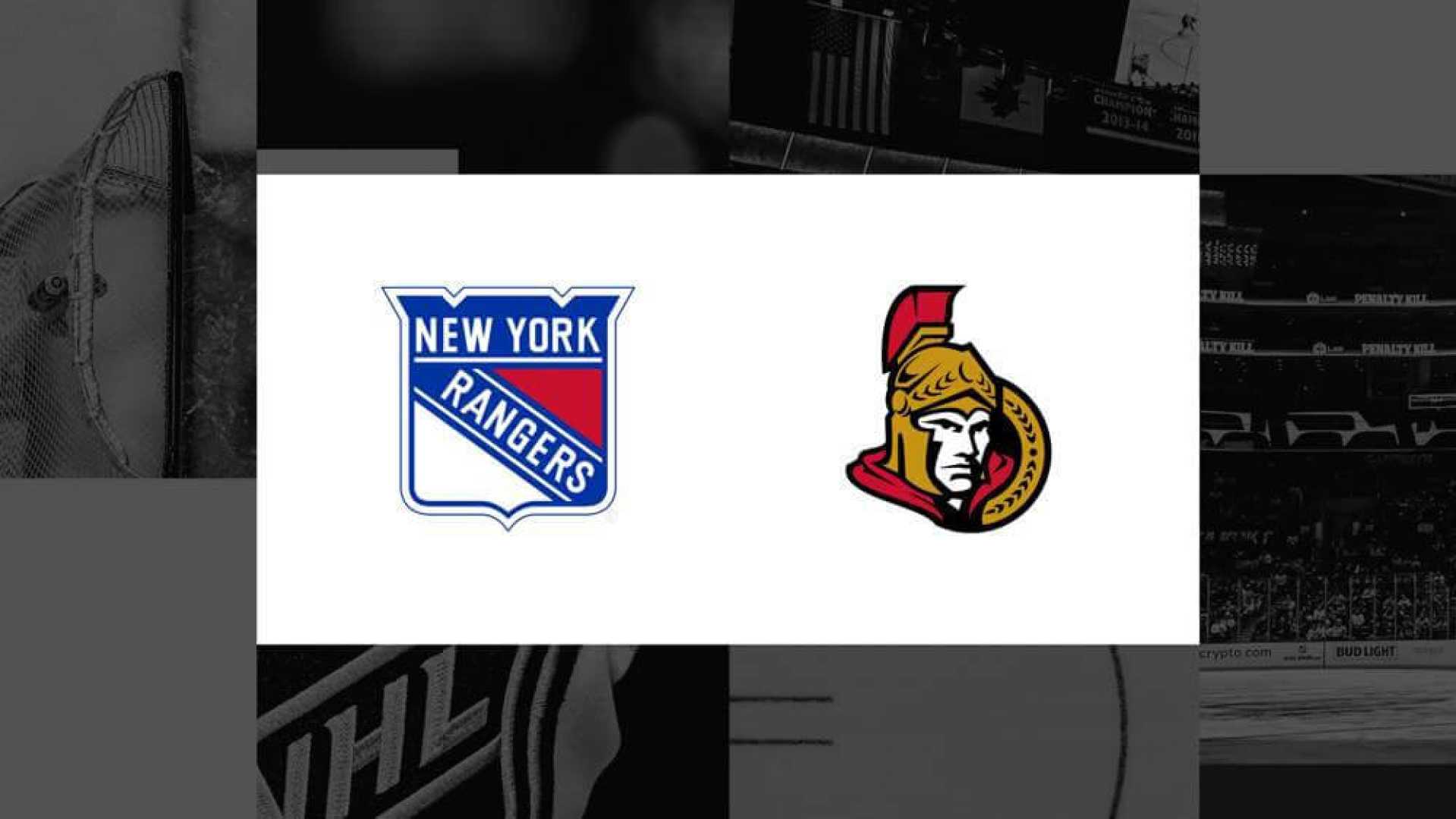 New York Rangers Ottawa Senators Hockey