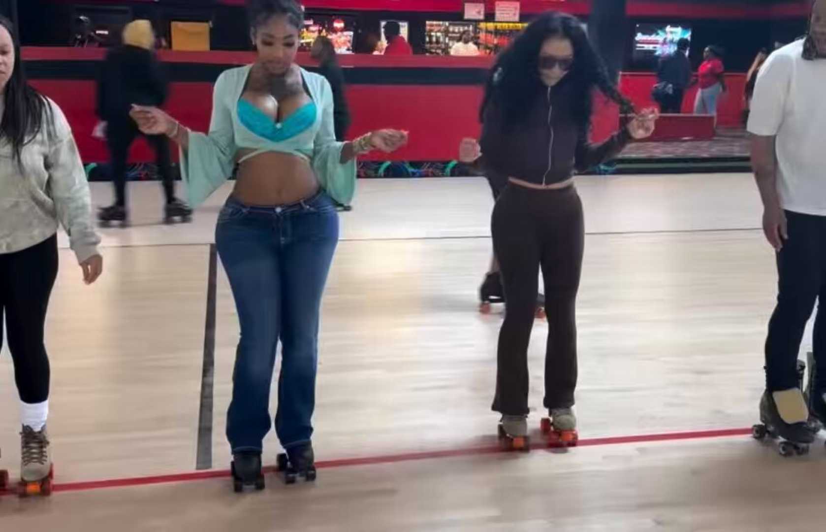 Summer Walker And Mariah The Scientist Skating