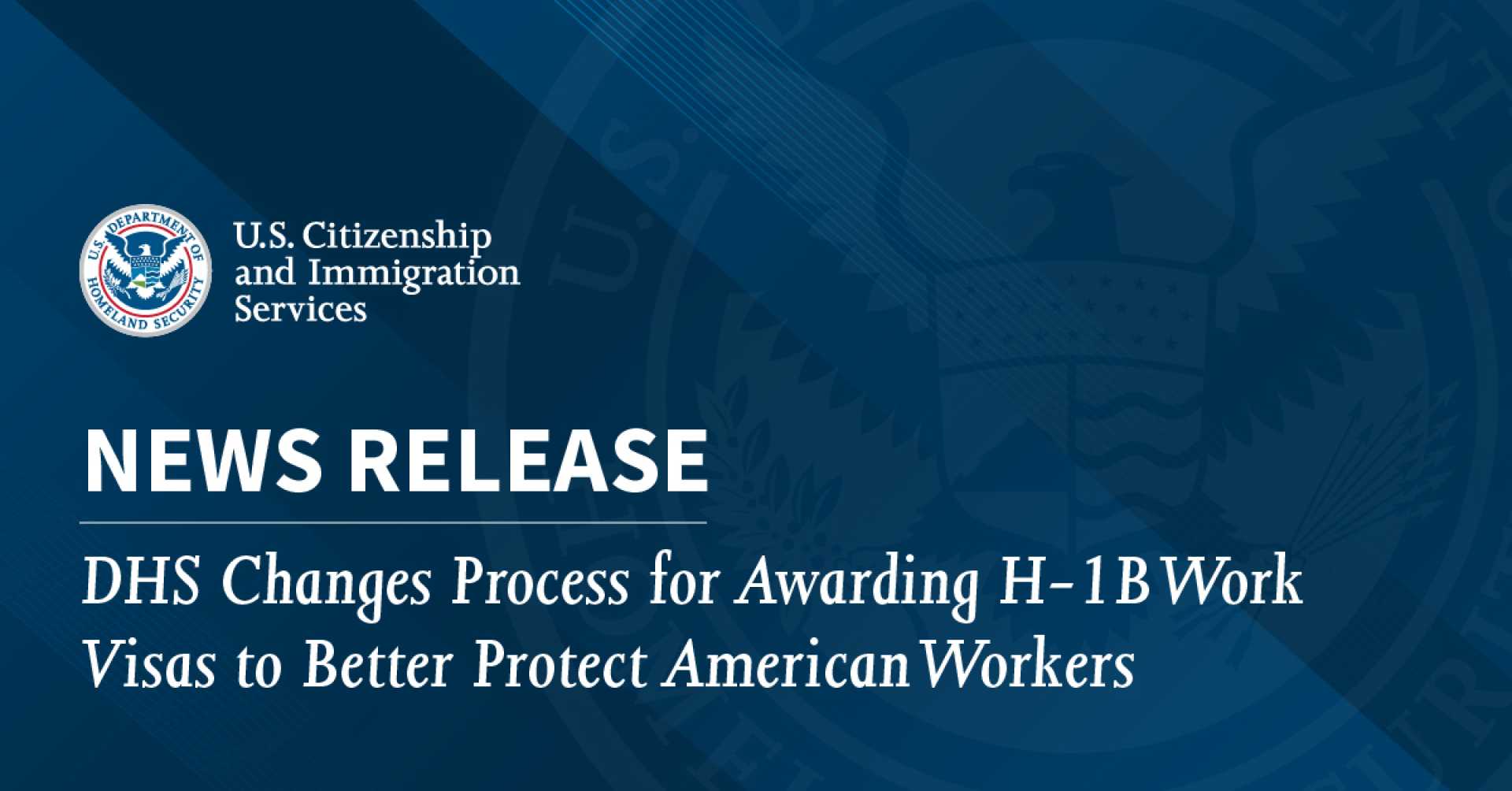 H 1b Visa Changes Department Of Homeland Security