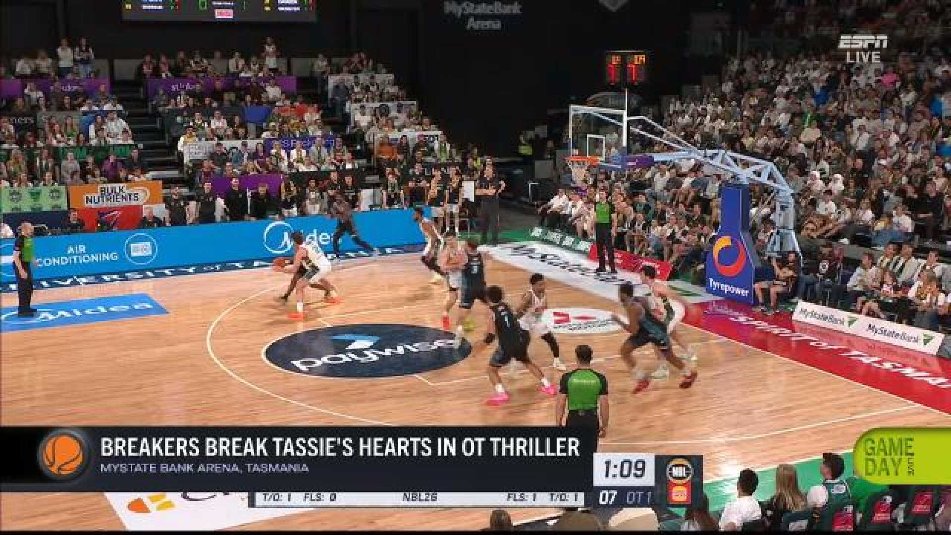 Melbourne United Brisbane Bullets Basketball Game
