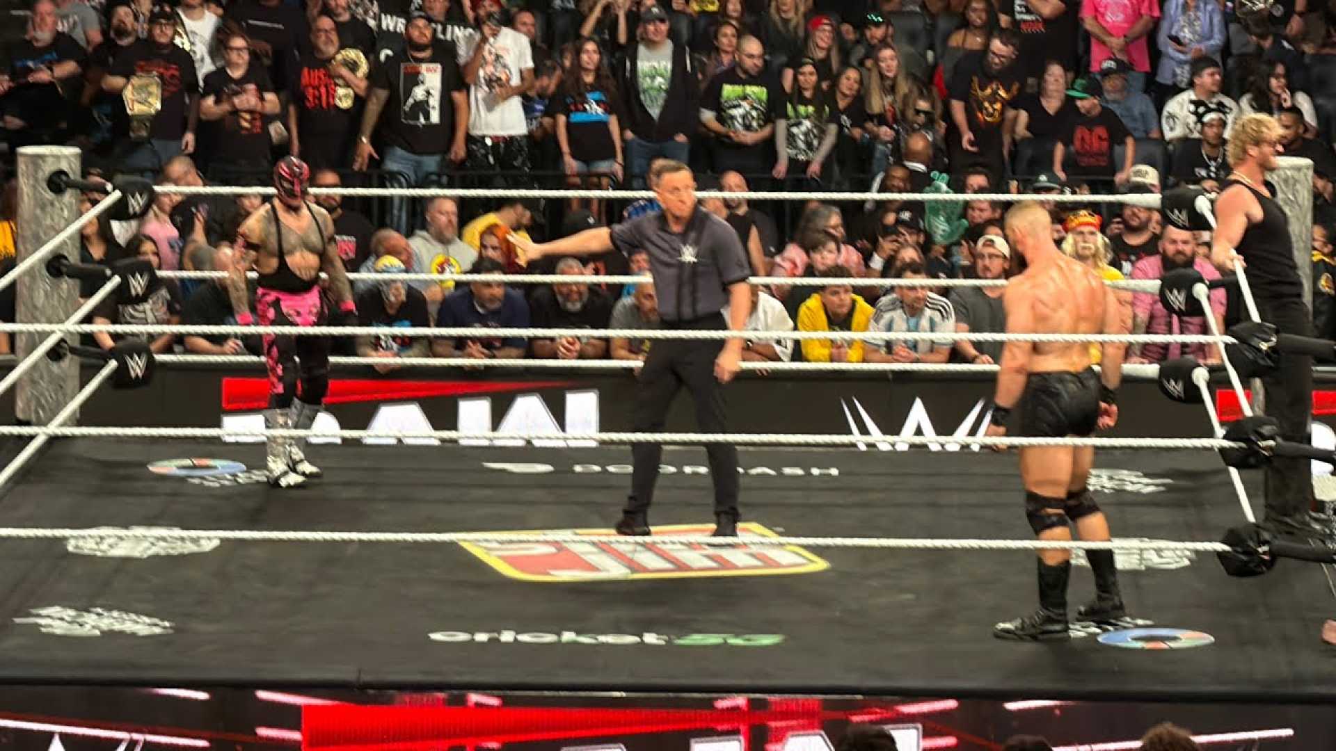 Rey Mysterio Austin Theory Wrestling Match